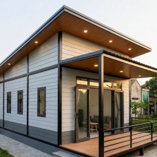 Mẫu nhà lắp ghép mái bằng đẹp